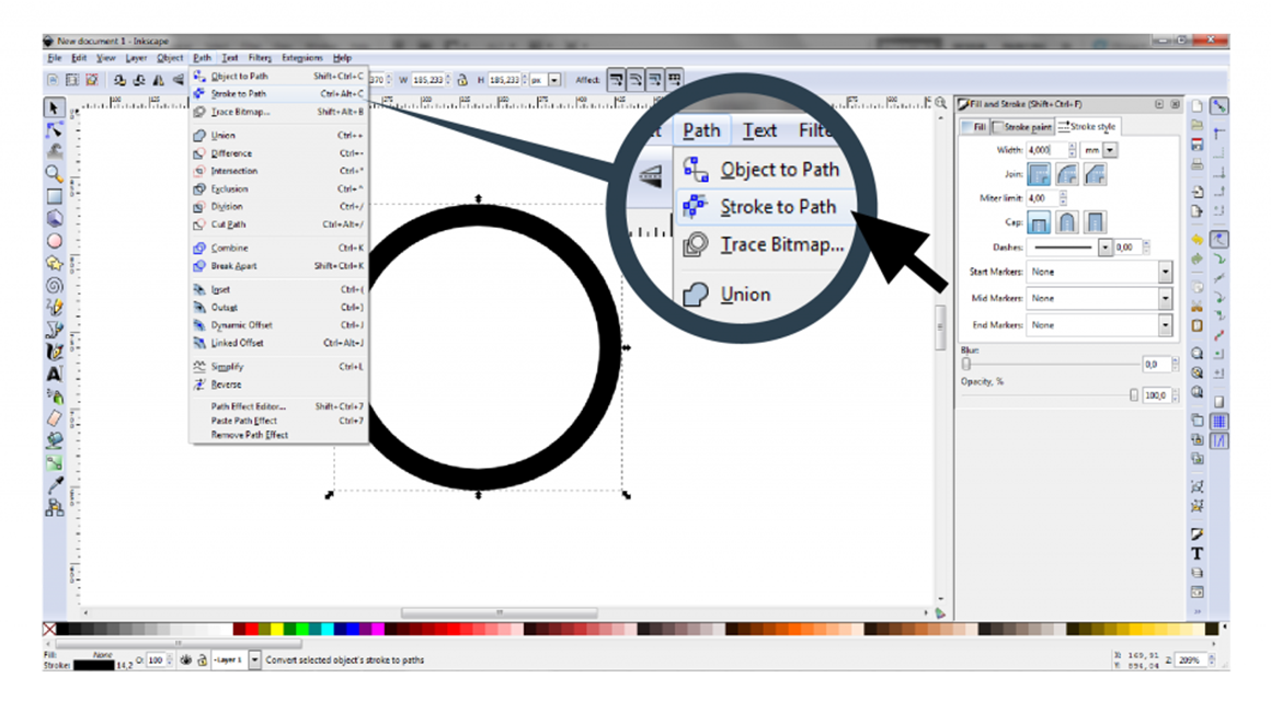 how to crop image inkscape